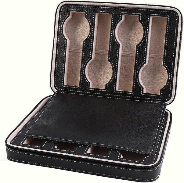 Watch Boxes Watch Box Storage Box For 8 Watches Display/box/storage Box black Carousel 5