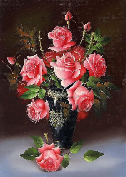 Diamond Painting Flower Diy 5d Pink Rose Diamond Art Painting Kits For Adults Carousel 1