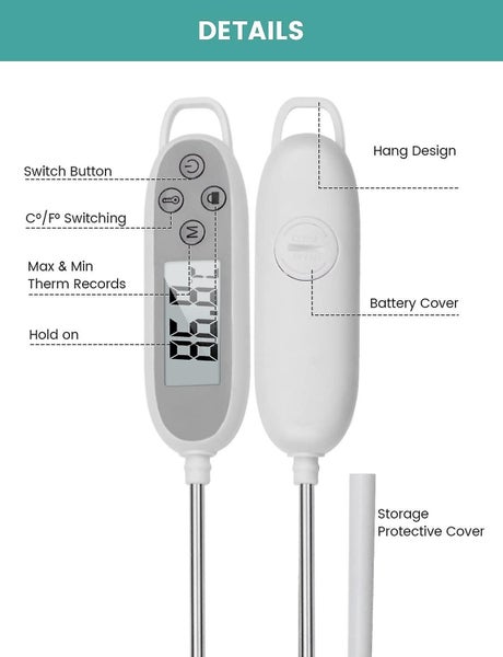 Digital Meat Thermometer Food Thermometer Instant Read Cooking Ip65 Waterproo Carousel 5