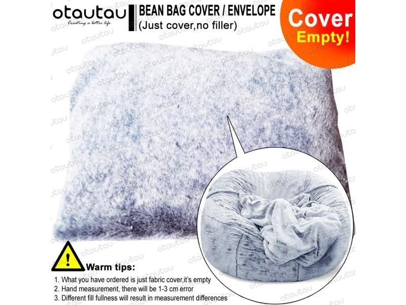 OTAUTAU 200cm Giant Bean Bag Slipcover No Stuffed XXL Recliner Couch Carousel 1