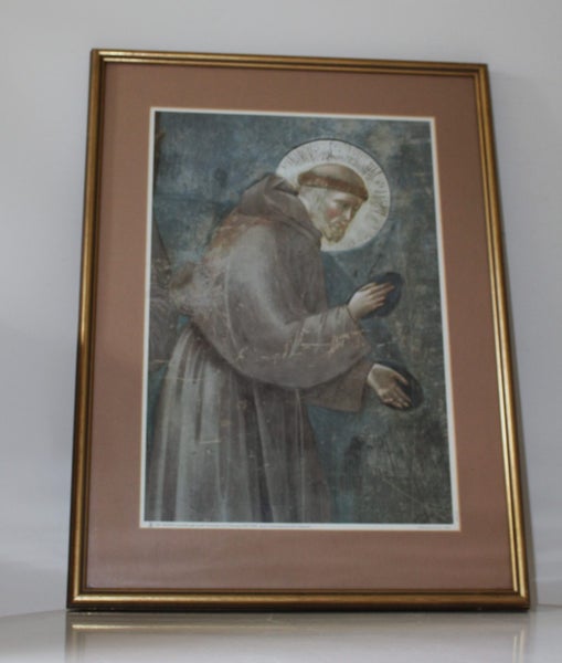 +++ VINTAGE ITALIAN "ST FRANCIS OF ASSISI " RELIGIOUS PRINT +++ Carousel 2