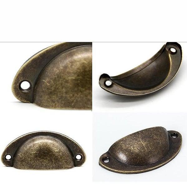 20 Pack 65mm Hole Spacing Vintage Style Pulls Cup Pull Handles Knobs Shell Ear Carousel 2