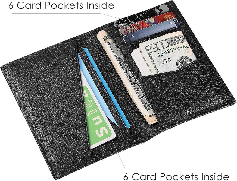 Credit Card Holder Rfid Blocking Genuine Leather Men's Bifold Wallet Credit Carousel 2