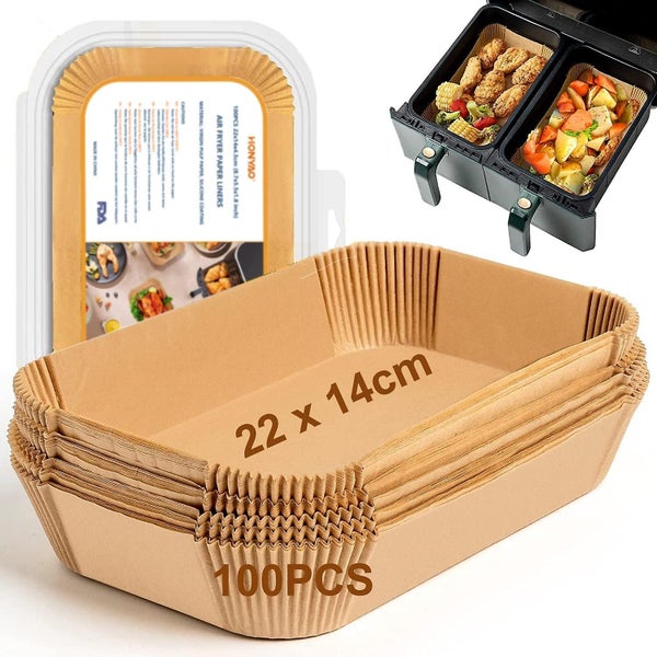 Rectangular Baking Paper For Double Air Fryer 100 Pieces 22x14cm Air Fryer Gr Carousel 1
