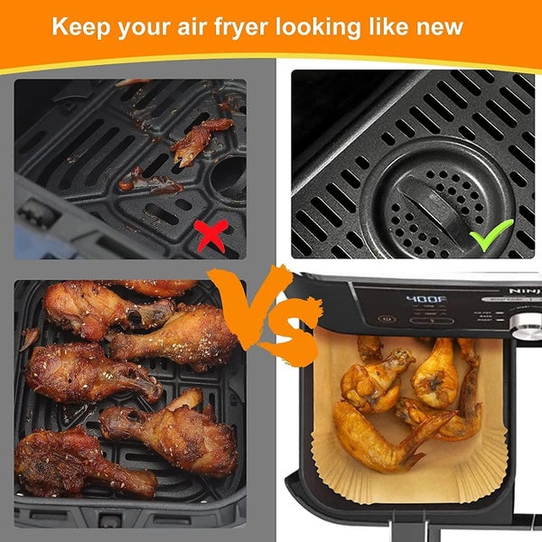 Rectangular Baking Paper For Double Air Fryer 100 Pieces 22x14cm Air Fryer Gr Carousel 2