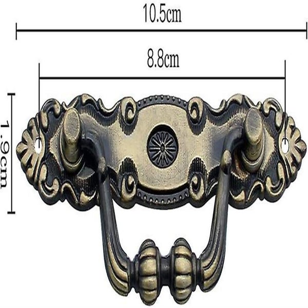 4 Pcs Drawer Handle Antique Zinc Bronze Drawer Handle Vintage Furniture Decora Carousel 2