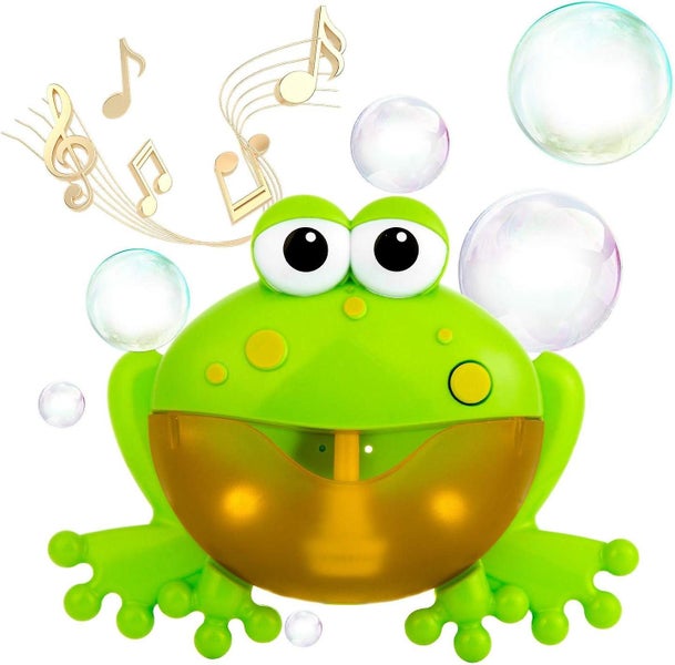 Baby Bath Bubble Toy Automatic Music Bubble Machine Blow Bubble Maker Frog Carousel 1