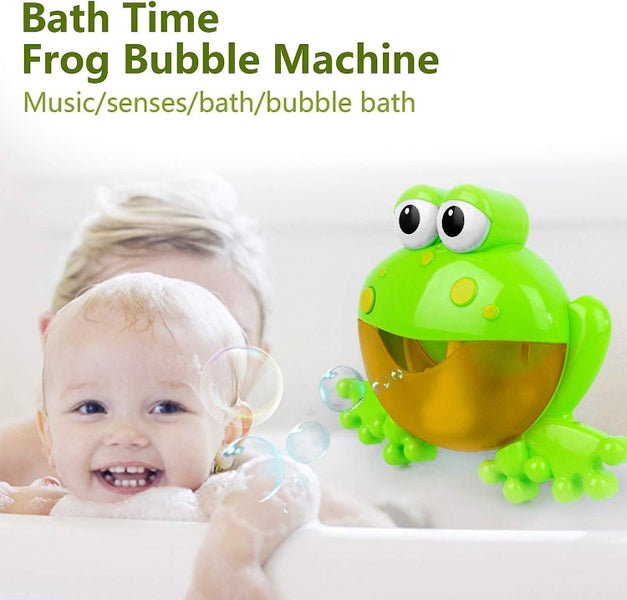 Baby Bath Bubble Toy Automatic Music Bubble Machine Blow Bubble Maker Frog Carousel 2