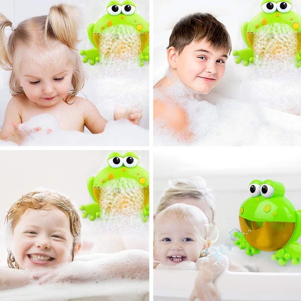 Baby Bath Bubble Toy Automatic Music Bubble Machine Blow Bubble Maker Frog Carousel 5