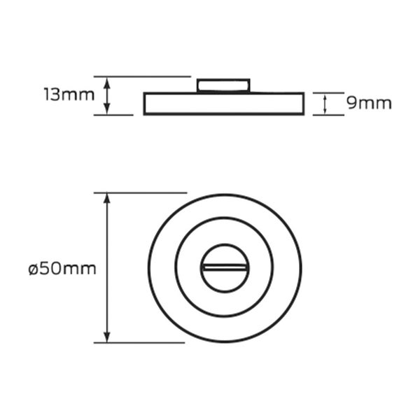 Legge Emergency Release Escutcheon 50mm Satin Brass L6009SB Carousel 2