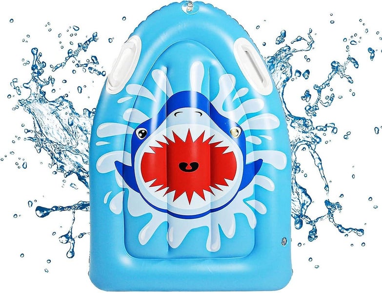 Kids Inflatable Surfboard: Swim Board Inflatable Bodyboard With Handles Portab Carousel 1
