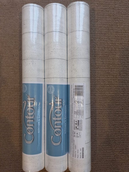 Wallpaper. PLANK - WHITE. 2 Roll bundle Carousel 2