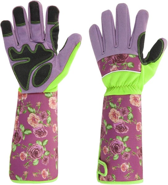 Purple-long Gardening Gloves For Women And Men Pink Thorn Proof Pruning Gaunt Carousel 1