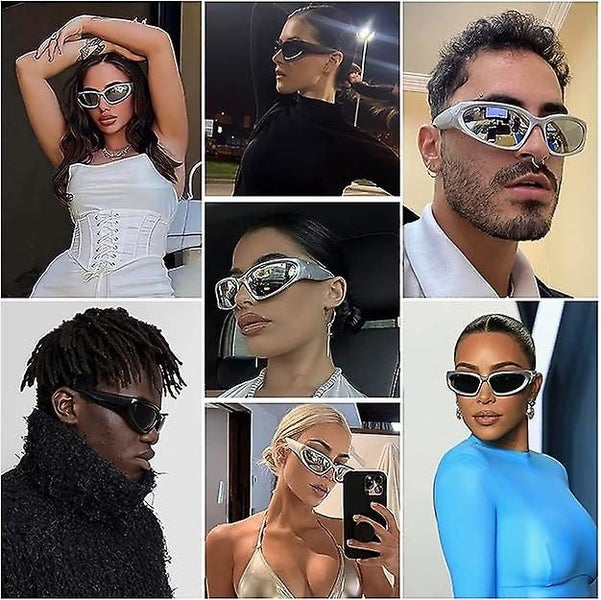 Two Polarizing Lenses Y2k Surround Sunglasses Fashion Polarizing Uv400 Futuris Carousel 4