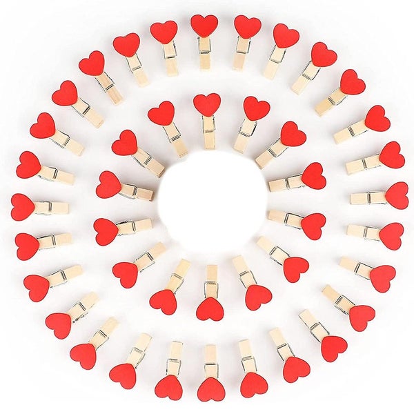 100pcs red Wooden Clothespin Mini Wooden Photo Clips 3.5cm A For Photos Dec Carousel 1