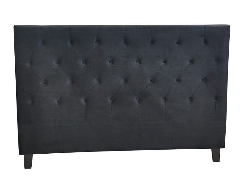 Headboard buttons king size black Velvet Carousel 2