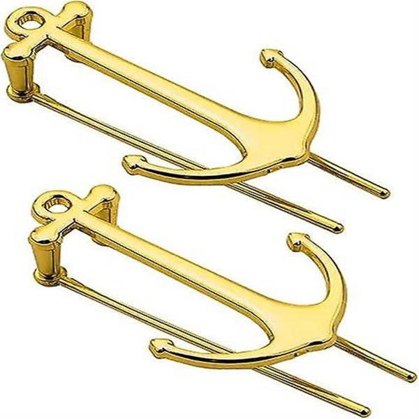 2 Ship Anchor Bookmarks Gold Exquisite Metal Page Holder Anchor Shape Fixed Carousel 1