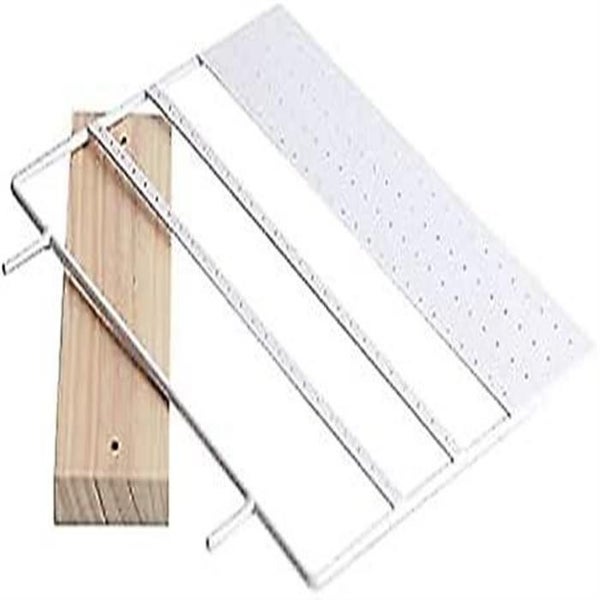 Jewelry Organizer 144 Holes white With Wooden Base Hanging Earring Holder Carousel 5