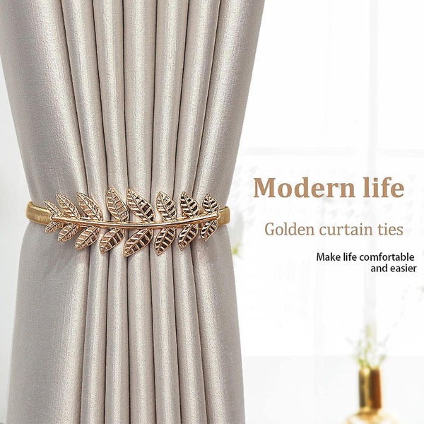 Curtain Brackets 2 Pieces Gold Metal Leaf Curtain Brackets Adjustable Cur Carousel 2