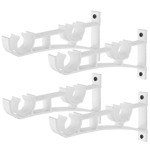 4pcs Curtain Rod Brackets Aluminum Alloy Double Bracket Curtain Rod Holder wh Carousel 1