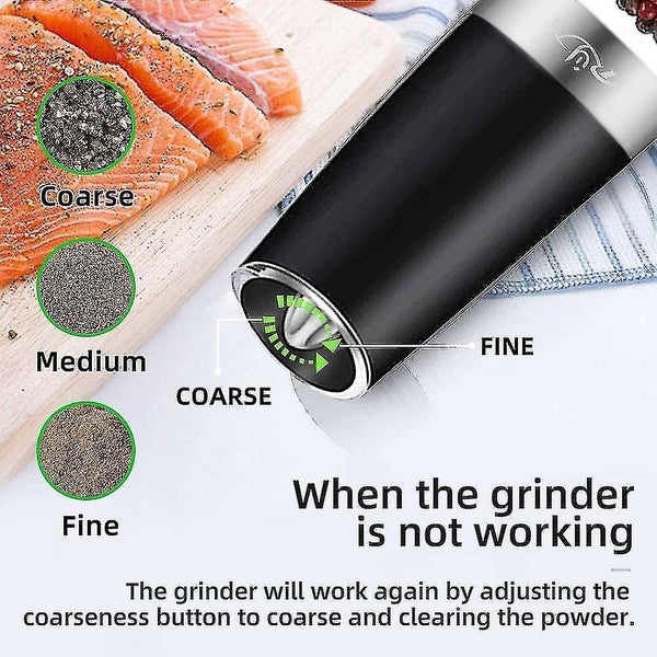 Electric Salt And Pepper Grinder Set Automatic Pepper And Salt Mill Grinder B Carousel 2