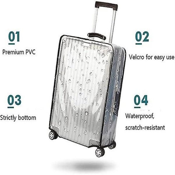 Clear Pvc Suitcase Cover Luggage Protector Waterproof Travel Suitcase For Whee Carousel 2