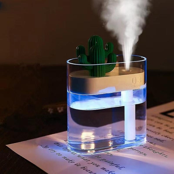Air Humidifier 160ml Air Humidifier Clear Cactus Color Light Usb Essential Oil Carousel 1