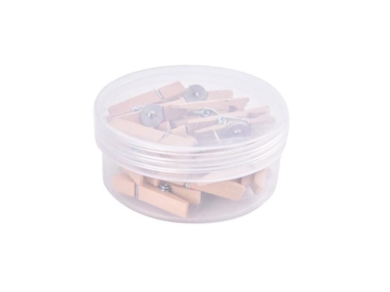 20Pcs/Box Office School Stationery Pins Durable Wooden Clip Push Pins Carousel 1