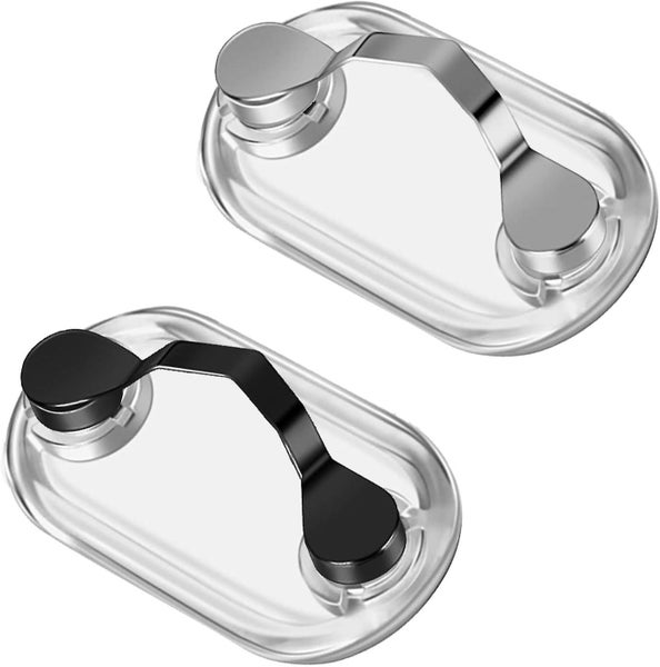 Glasses Holder 2 Pieces Magnetic Glasses Holder Stainless Steel Id Badge Hold Carousel 1