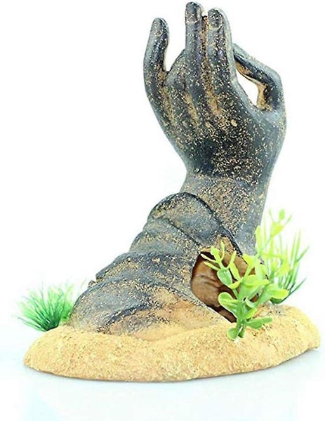 Guanyin Jade Hand Decoration Fish And Shrimp Hand-shaped Hideout Buddha Aquari Carousel 4