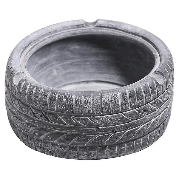 Resin Ashtray Without Lid Tire Tyre Shaped Ashtray With Rest Slot Home Decor B Carousel 1