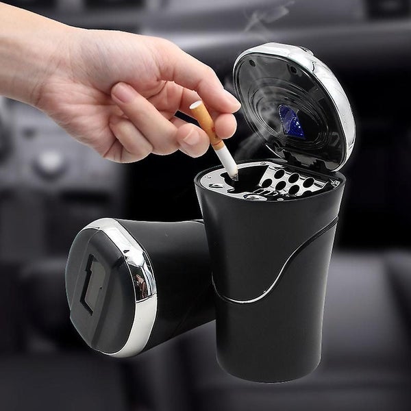 13*8*6.5cm Car Ashtray Portable Cigarette Lighter With Led Light Usb Charging Carousel 2