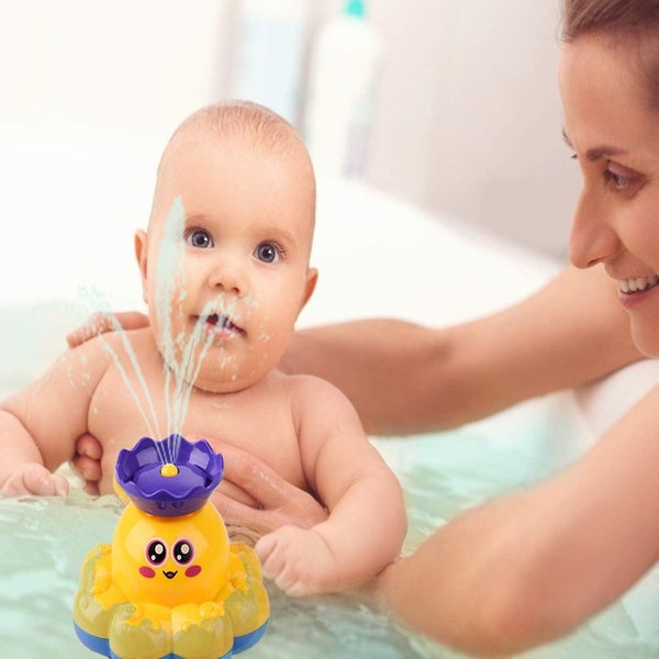 Octopus Bath Toy yellow Floating Toy Octopus Water Squirt Toy For Babies Carousel 5