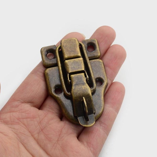 Set Of 6 Alloy Jewelry Box Clasps With Lock For Solid Wood Suitcases And Drawe Carousel 1