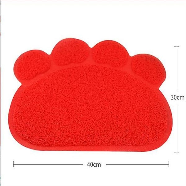 Non-slip And Waterproof Feeding Mat For Dog And Cat 30 X 40 Cm red Carousel 1