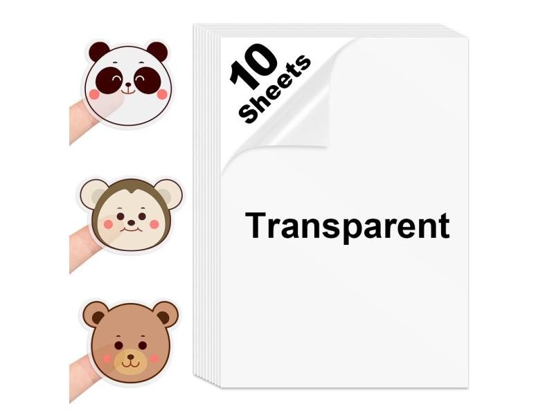 10 Sheets A4 Vinyl Sticker Paper Transparent Printabe Label For Inkjet Printer Carousel 2