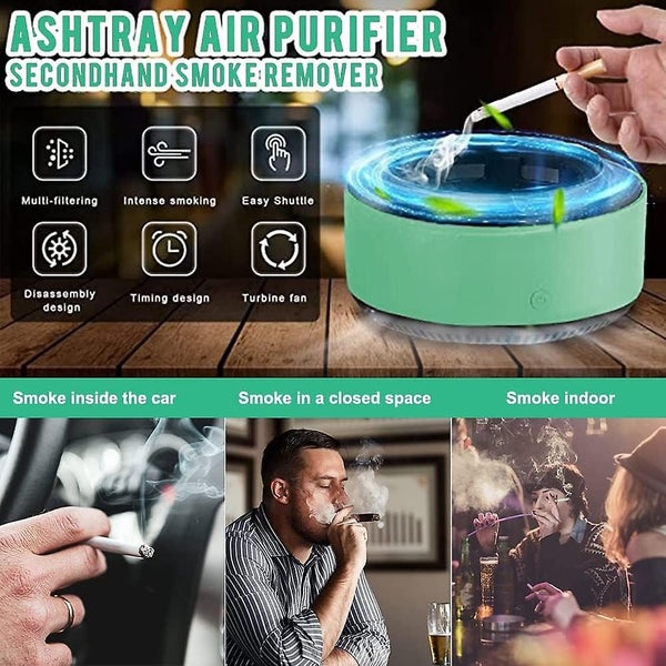 Air Purifier Ashtray Multi-function Smokeless Ashtray Air Purifier Smokeless Carousel 2