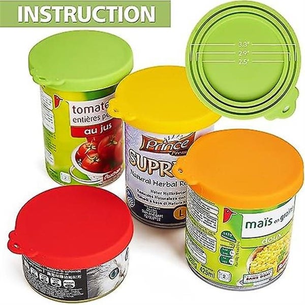 Silicone Pet Can Covers Lids-4 Pack Pet Cat Food Top One Size Fits All Standar Carousel 2