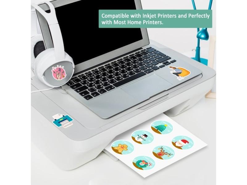 50 Sheets Brushed Silver Printable Vinyl Sticker Paper Waterproof Adhesive Carousel 1