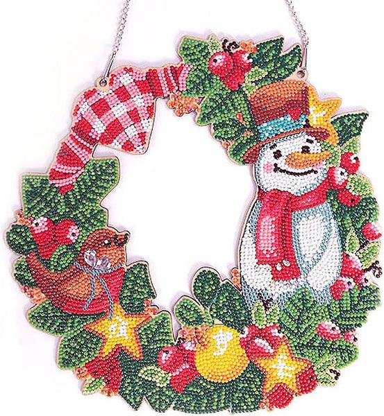 8d Christmas Door Wreathdiy Diamond Paintingeaster Or Halloween Decorationw Carousel 1