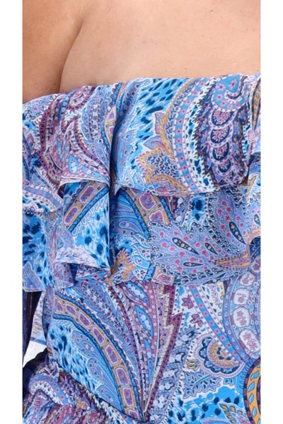 Stella Royal Emma Off Shoulder Dress Paisley Carousel 4
