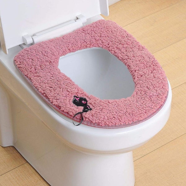 2 Pack Universal Soft Warm Toilet Seat Cushions With Hanging Loop Carousel 1