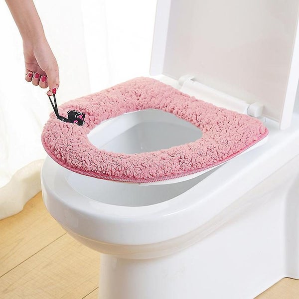 2 Pack Universal Soft Warm Toilet Seat Cushions With Hanging Loop Carousel 4