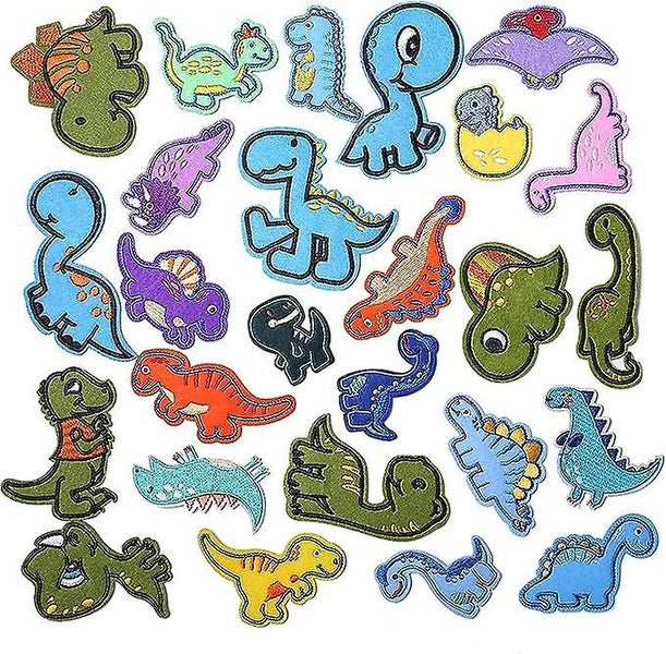 Embroidered Dinosaur Iron-on Patches Diy Accessories 26 Pack Assorted Dinosa Carousel 2
