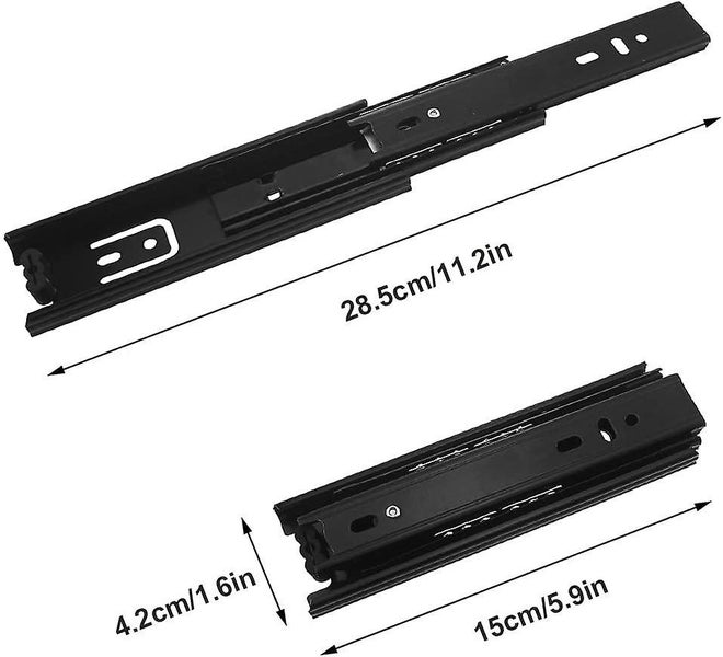 2 Pcs Drawer Slides 150mm Drawer Slides 3 Fold Telescopic Slide Full Extens Carousel 2