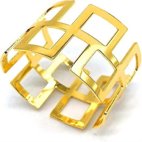 Gold 12 Pieces Napkin Rings And Holders Metal Napkin Ring Napkin Loop Hol Carousel 2