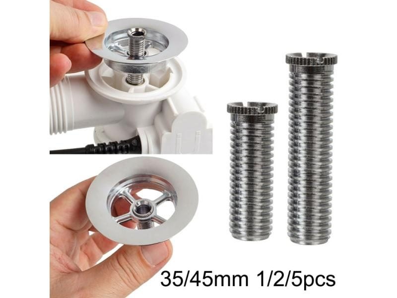 1/2/5pcs 35/45mm Stainless Steel Kitchen Sink Basket Strainer Screws Waste Carousel 2
