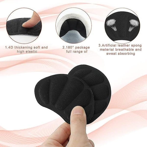 2 Pairs Of Petal Style Heel Pads black Comfortable Heel Pads Inserted Into Carousel 2