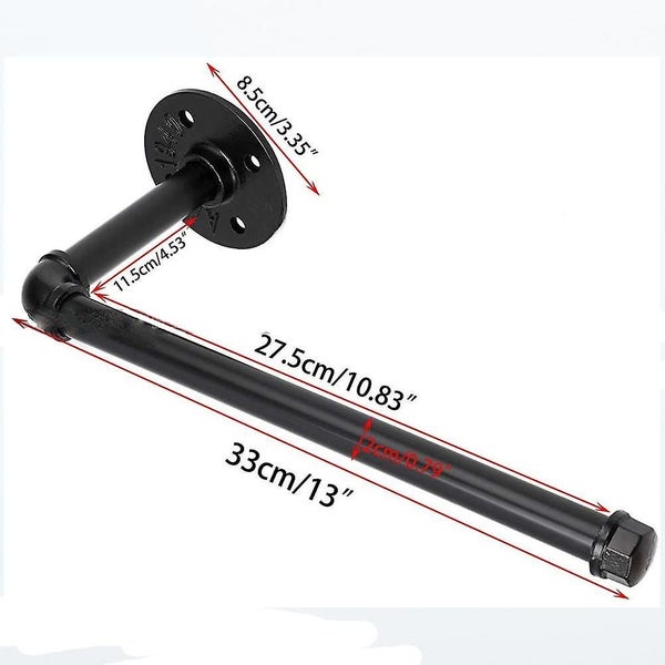 Pipe Shaped Industrial Wall Mounted Towel Rack For Kitchen Bathroom Carousel 2