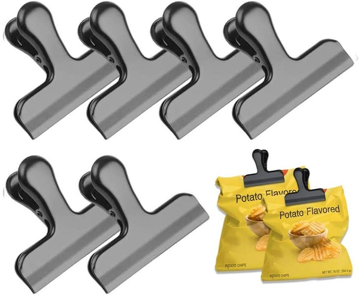 Chip Bag Clips, 3 Inches Wide Stainless Steel Heavy Duty Chip Clips Carousel 1